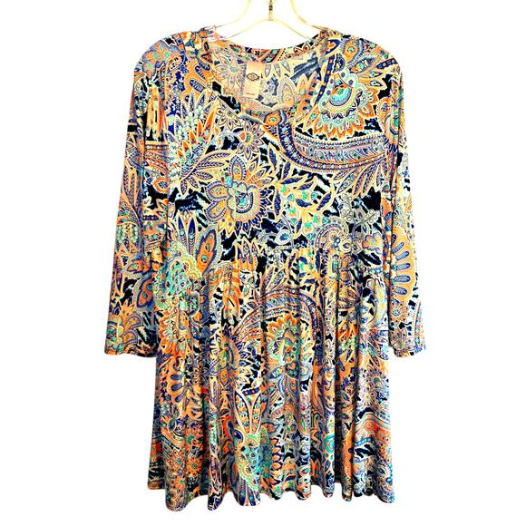 Pink Coconut 2X Women's Top Shirt Blouse 3/4 Sleeves Plus Size 2XL XXL 18W 20W - Picture 2 of 6